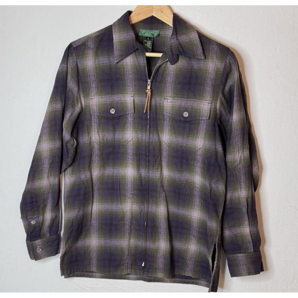 Ralph Lauren Flannel‎ Jacket Sz S Purple Plaid Lightweight Shacket Grunge Preppy